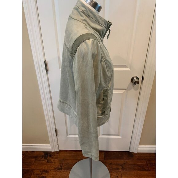 Marrakech Light Green Soft Zip-Up Jacket, Size Large - Picture 2 of 5